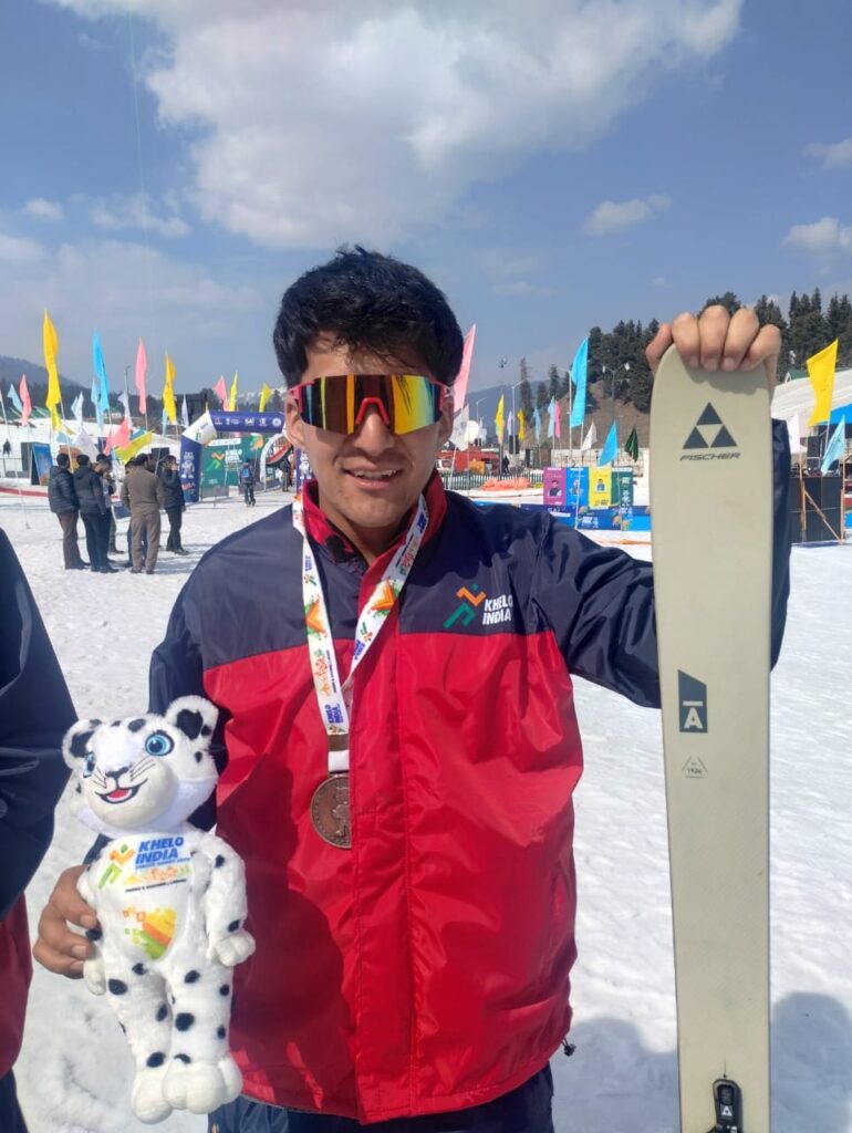 Bashar Ahmad Wins Bronze Medal for UT Ladakh at Khelo India Winter Games 2026