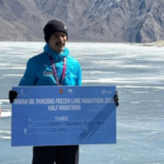 Sarfaraz Hussain Secures 3rd Position at Indian Oil Pangong Frozen Lake Marathon