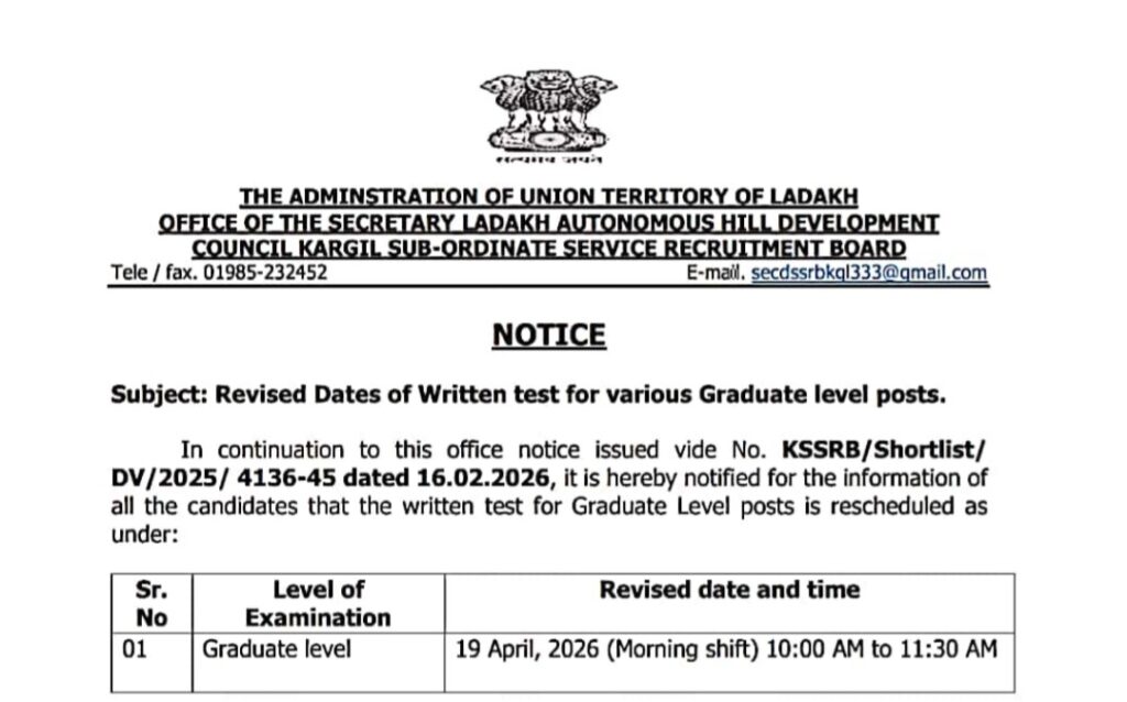 The upcoming LAHD-SSRB and kssrb  graduate level exam has  been revised.