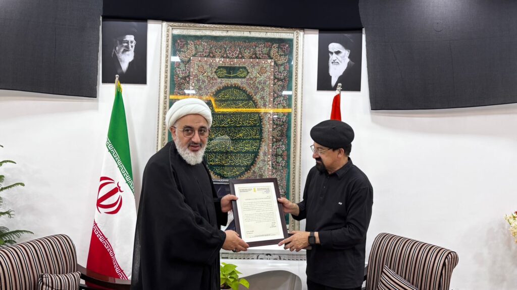 Hon’ble CEC LAHDC Kargil, Dr. Mohd Jaffer Akhoon, Signs Condolence Book at Embassy of Iran; Pays Solemn Tribute to Shaheed Ayatollah Syed Ali Khamenei