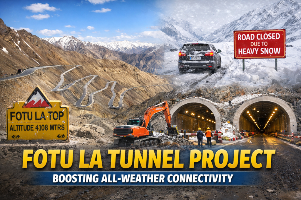 ₹1196.22 Crore Approved for Fotu La Tunnel to Boost All-Weather Connectivity in Ladakh