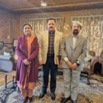 CEC Dr. Mohd Jaffer Akhoon Meets Vice Chancellor University of Kashmir and Director SKIMS