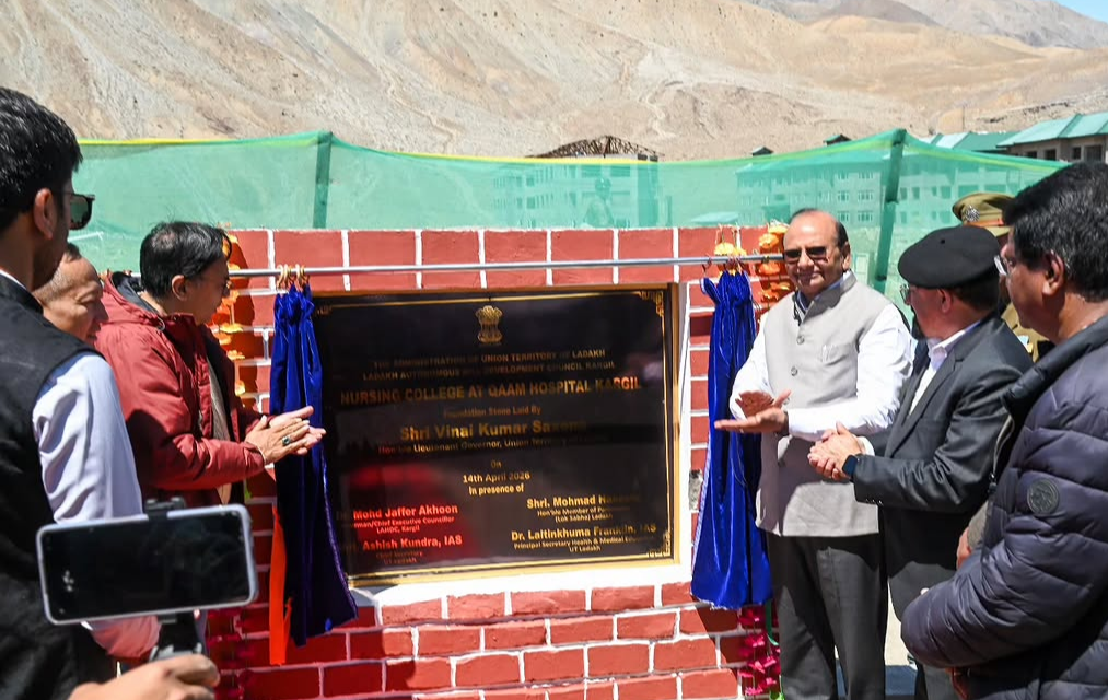 LG Attends Hospital Renaming Ceremony in Kargil, Pays Tribute to Late Qamar Ali Akhoon