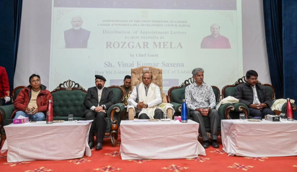 LG Vinay Kumar Saxena Addresses Rozgar Mela in Kargil, Urges New Appointees to Serve with Integrity and Dedication