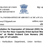 Ladakh Invites EOI for 3 TPH Dried Apricot Washing & Packaging Line in Kargil