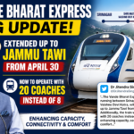 Vande Bharat Express to Extend Service up to Jammu Tawi from April 30; Capacity Increased to 20 Coaches