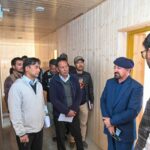 CEC Dr Jaffer inspects temporary school building for Specially Abled Students at Kurbathang 