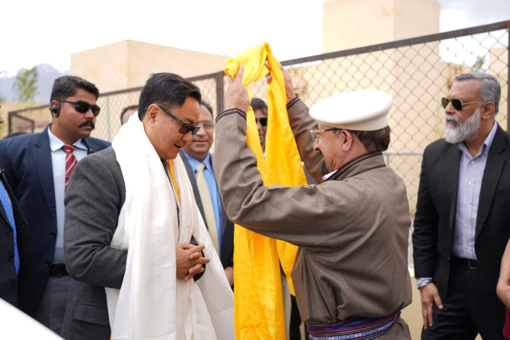 CEC Kargil Dr. Mohd Jaffer Akhoon Meets Union Minister Shri Kiren Rijiju in Leh