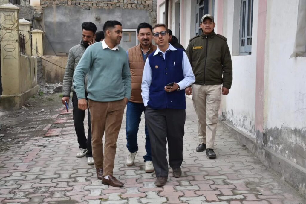 DC Drass visits various locations to inspect developmental works