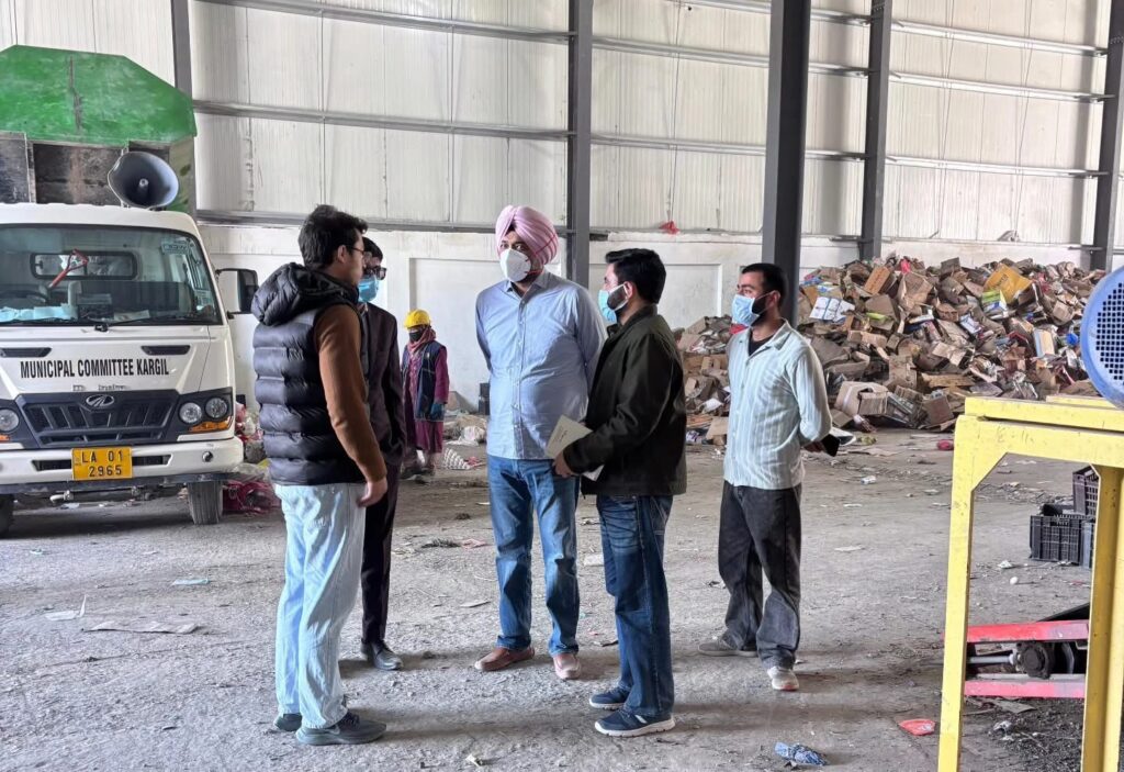 Commissioner/Secretary H&UD Ladakh Visits SWM Plant at Upper Kurbathang Kargil