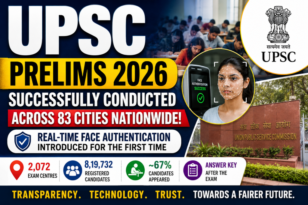 UPSC Successfully Conducts Civil Services (Preliminary) Examination 2026 Across 83 Cities