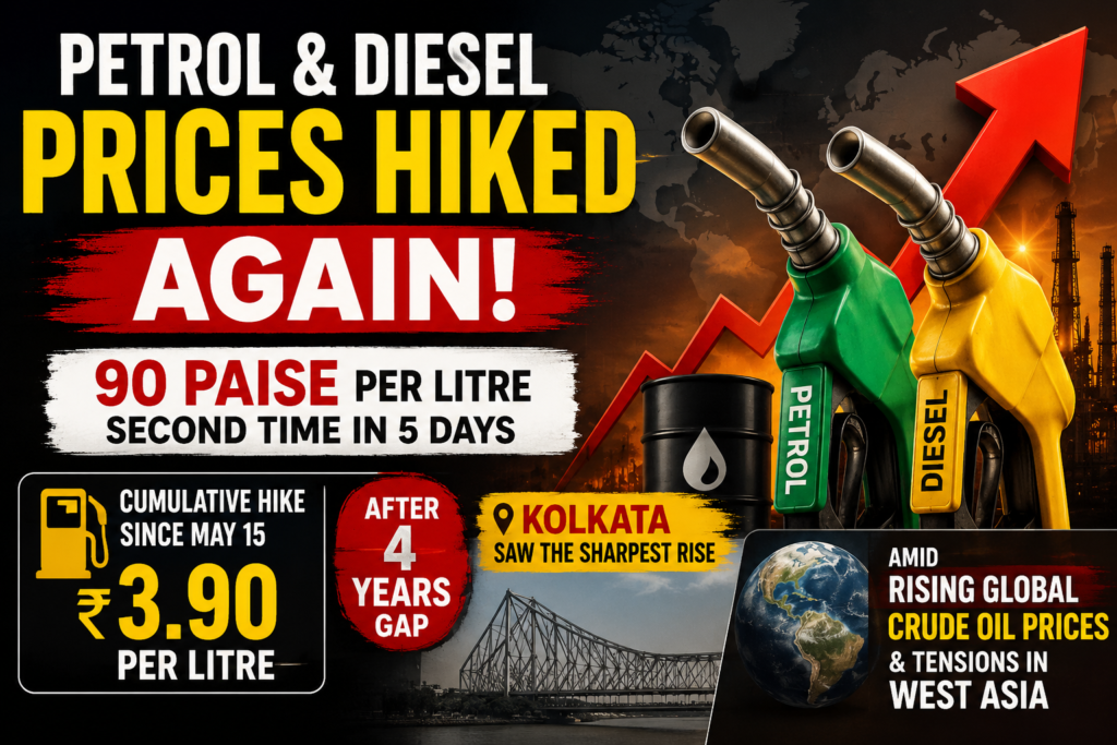 Petrol and Diesel Prices Hiked Again Amid Rising Global Crude Oil Prices