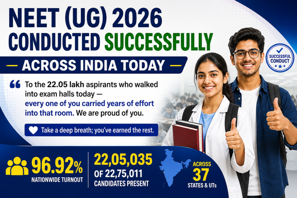 NEET (UG) 2026 Conducted Successfully Across India
