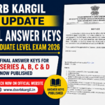 KSSRB Kargil Releases Final Answer Keys for Graduate Level Exam 2026