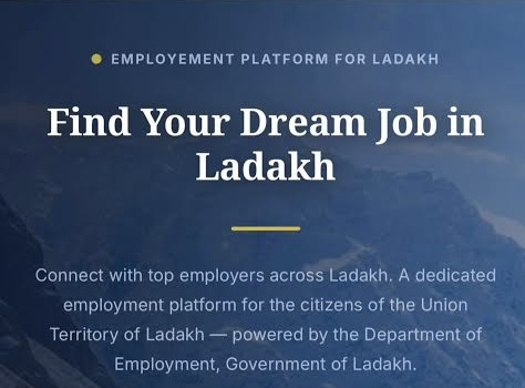 LG Ladakh Launched the Integrated Job Portal Ladakh (jobportal.ladakh.gov.in), a dedicated single-window digital platform connecting our youth with employment opportunities across sectors. 