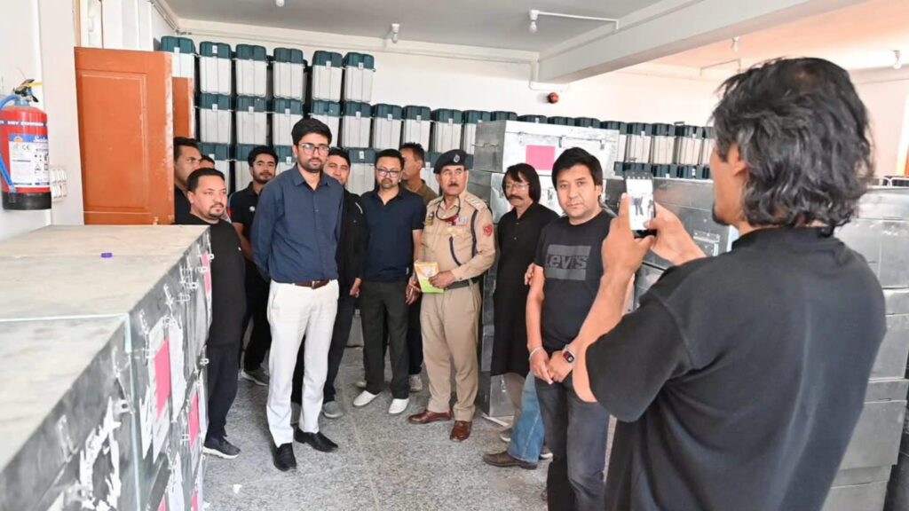 DC Kargil Conducts Quarterly Physical Verification of EVM/VVPAT Warehouse