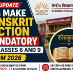 Make Sanskrit Section Mandatory in Classes 6 and 9 from 2026