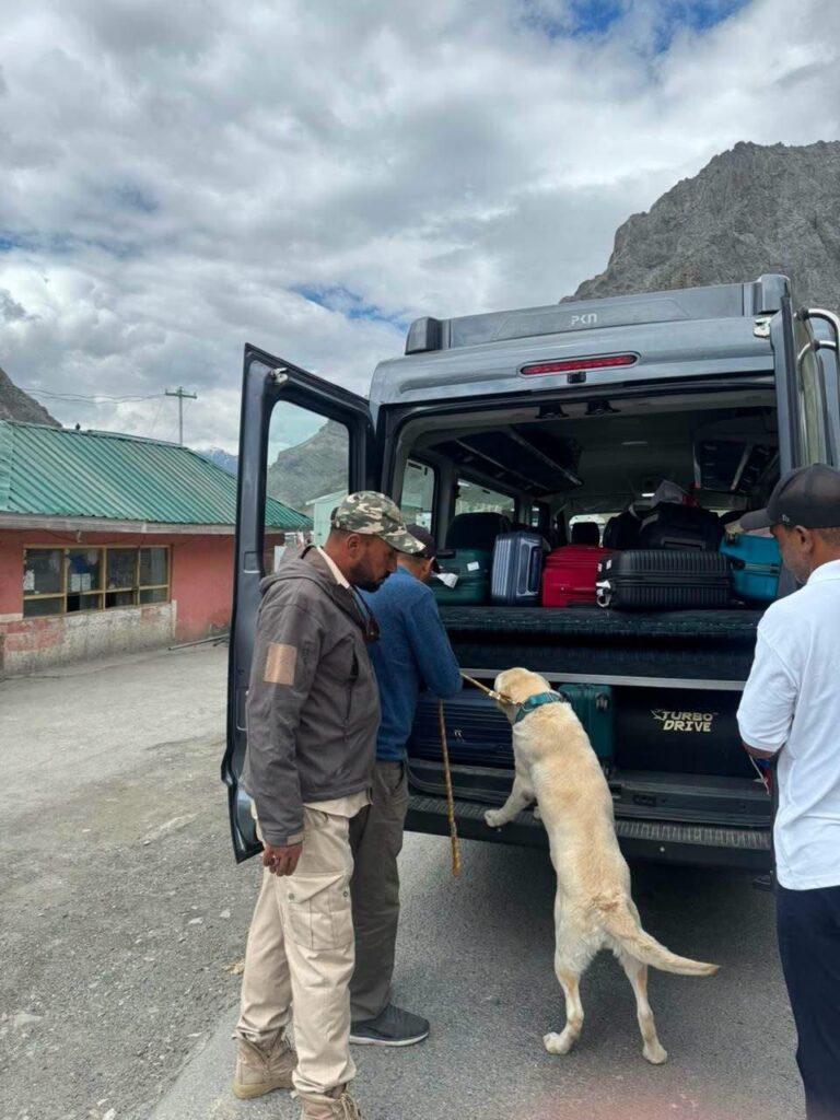 K-9 Sniffer Dogs Deployed at Minamarg to Prevent Drug Trafficking into Ladakh